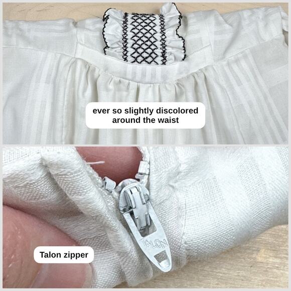 Vintage 1970s White Gauzy Cotton Sleeveless Prairie Sundress - Picture 5 of 7